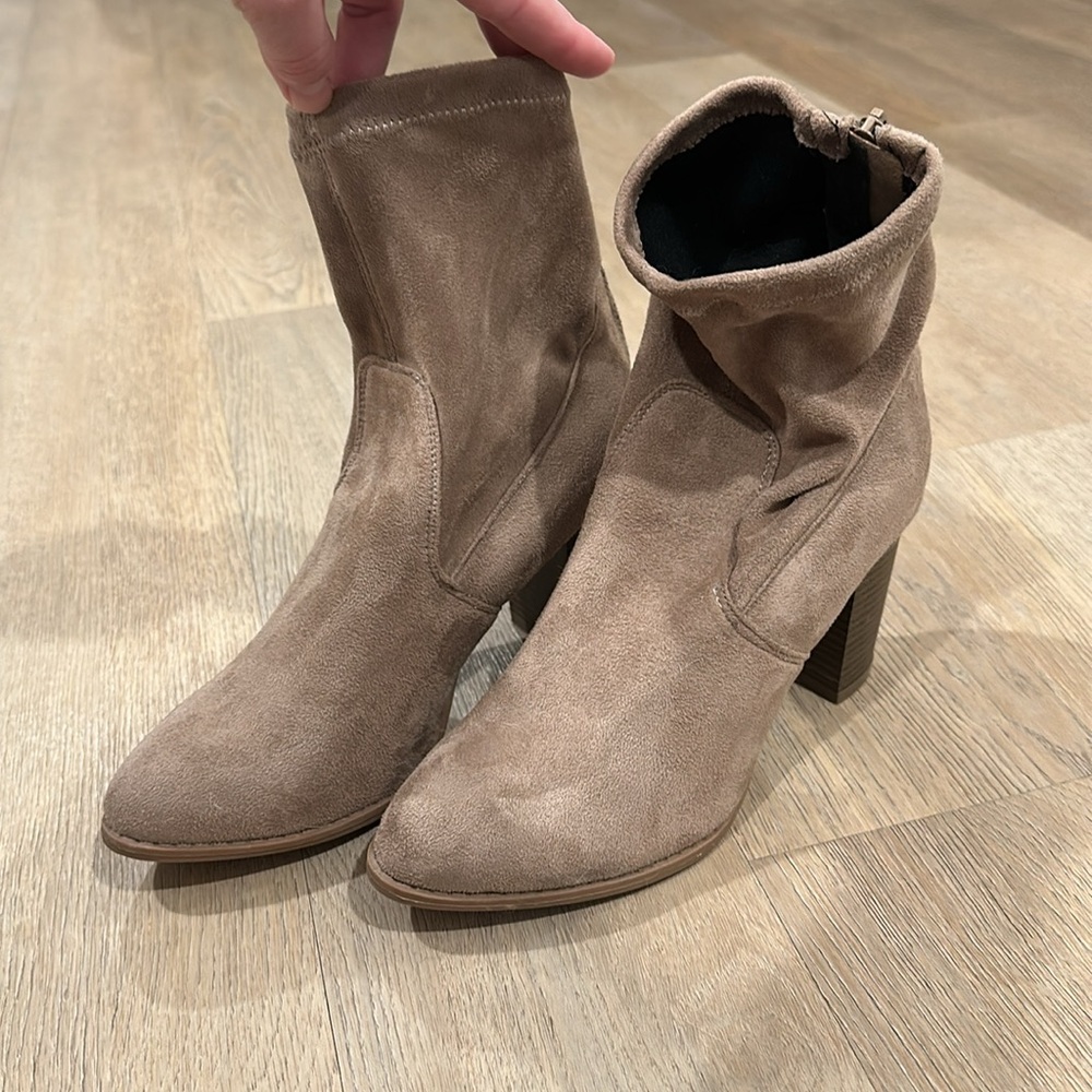 Suede Heeled Booties